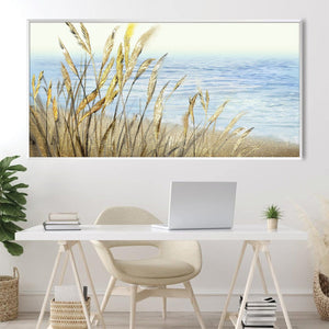 Breeze Through the Reeds Canvas Art Clock Canvas