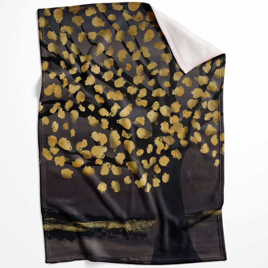 Brightened Leaves Blanket Blanket 75 x 100cm Clock Canvas
