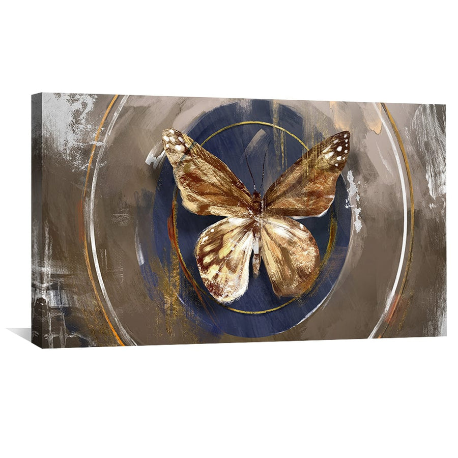 Bronze Flutter Canvas Art Clock Canvas
