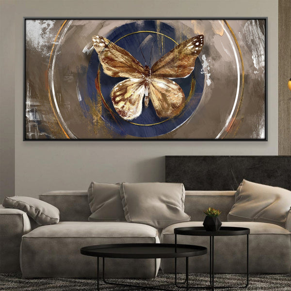 Bronze Flutter Canvas Art Clock Canvas