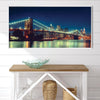 Brooklyn Bridge Nights Canvas Art Clock Canvas
