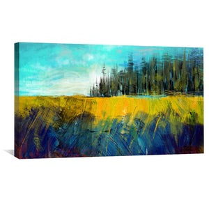 Brushed Meadows Canvas Art Clock Canvas