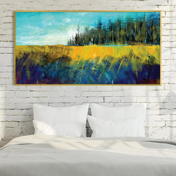 Brushed Meadows Canvas Art Clock Canvas
