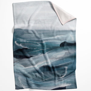 Brushed Ocean C Blanket Blanket 75 x 100cm Clock Canvas
