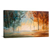 Brushed Spectrum Canvas Art Clock Canvas