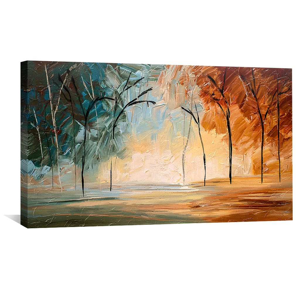 Brushed Spectrum Canvas Art Clock Canvas
