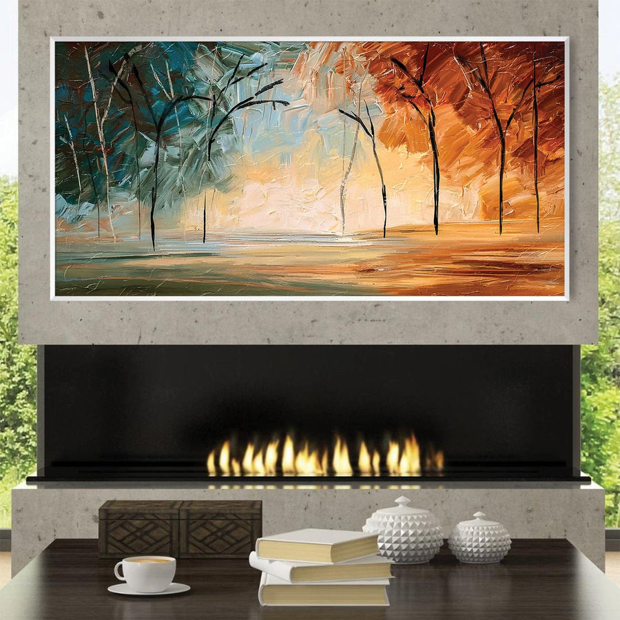 Brushed Spectrum Canvas Art Clock Canvas