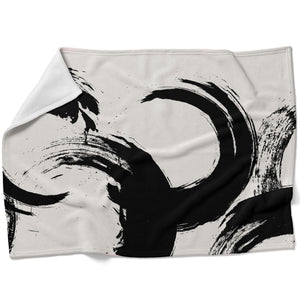Brushed Waves Blanket Blanket 75 x 100cm Clock Canvas