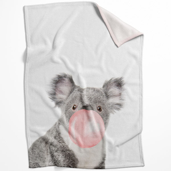 Bubble Gum Zoo Koala Blanket Blanket 75 x 100cm Clock Canvas
