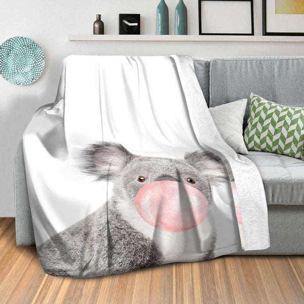 Bubble Gum Zoo Koala Blanket Blanket Clock Canvas