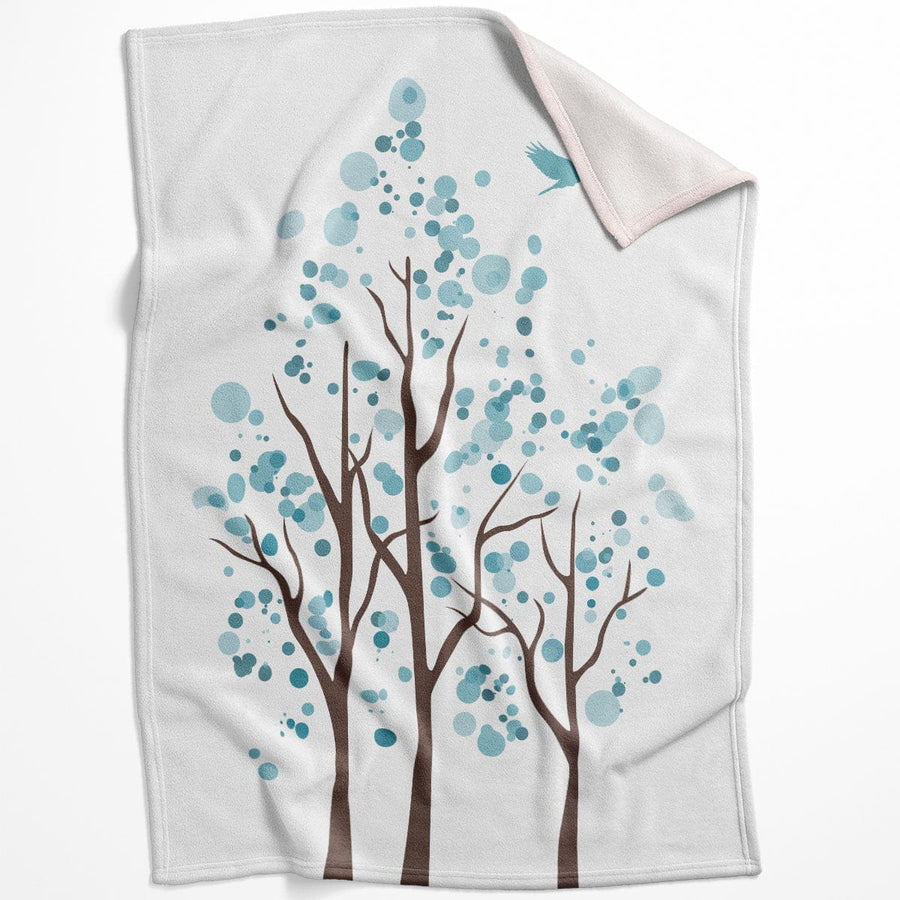 Bubble Trees B Blanket Blanket 75 x 100cm Clock Canvas