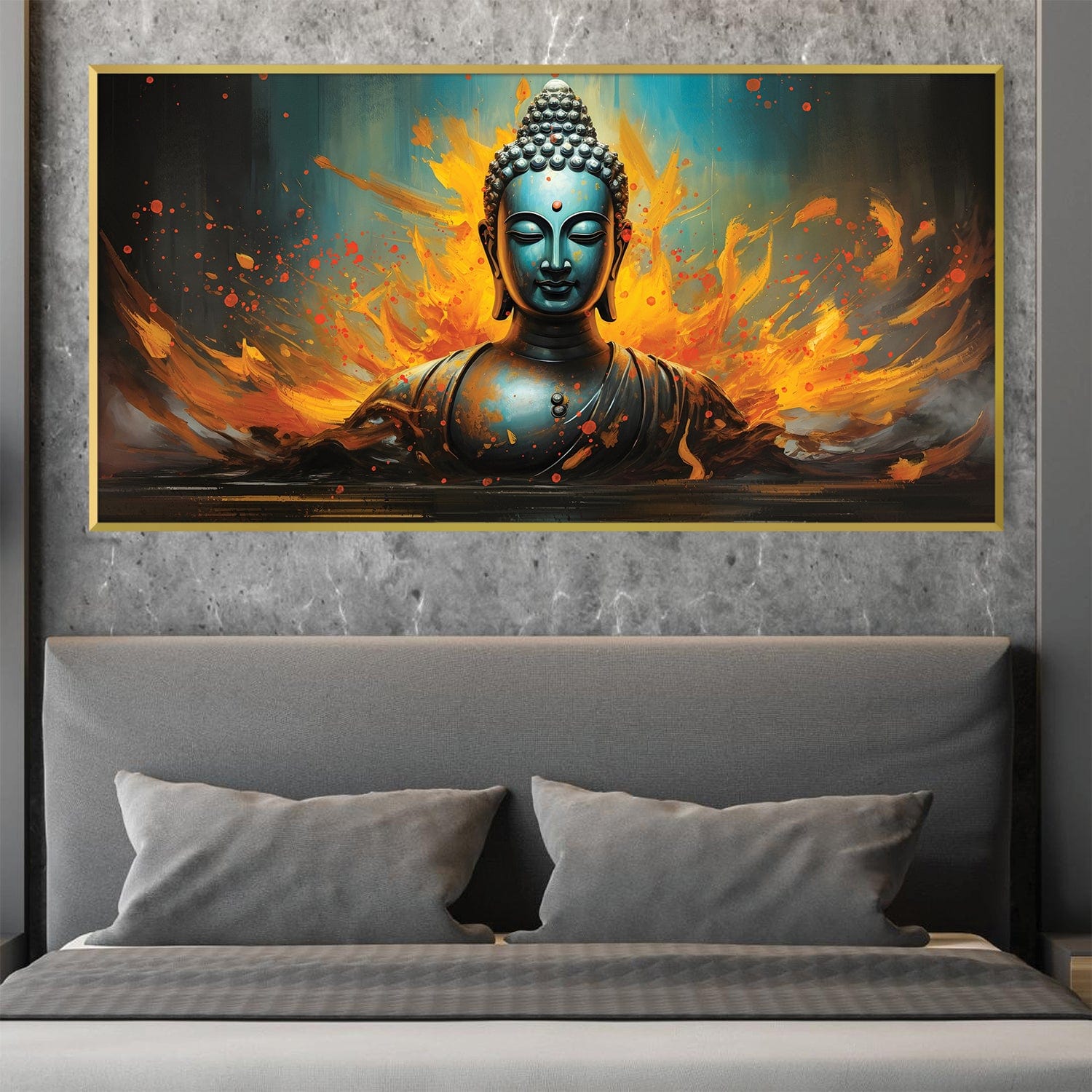 Budhha Splash Canvas Art Clock Canvas