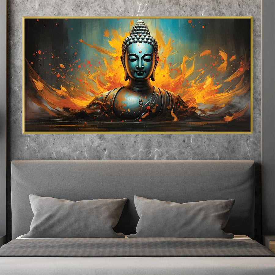 Budhha Splash Canvas Art Clock Canvas