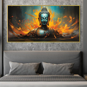 Budhha Splash Canvas Art Clock Canvas
