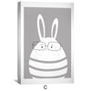 Bunny Love Trio Canvas Art C / 12 x 18in / Canvas Clock Canvas