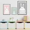 Bunny Love Trio Canvas Art Set of 3 / 12 x 18in / Canvas Clock Canvas