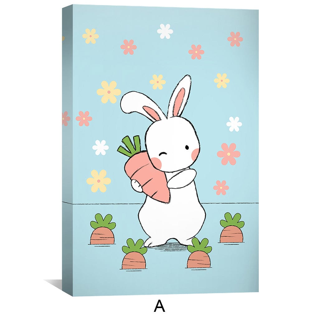 Bunny Tales Canvas Art A / 12 x 18in / Canvas Clock Canvas