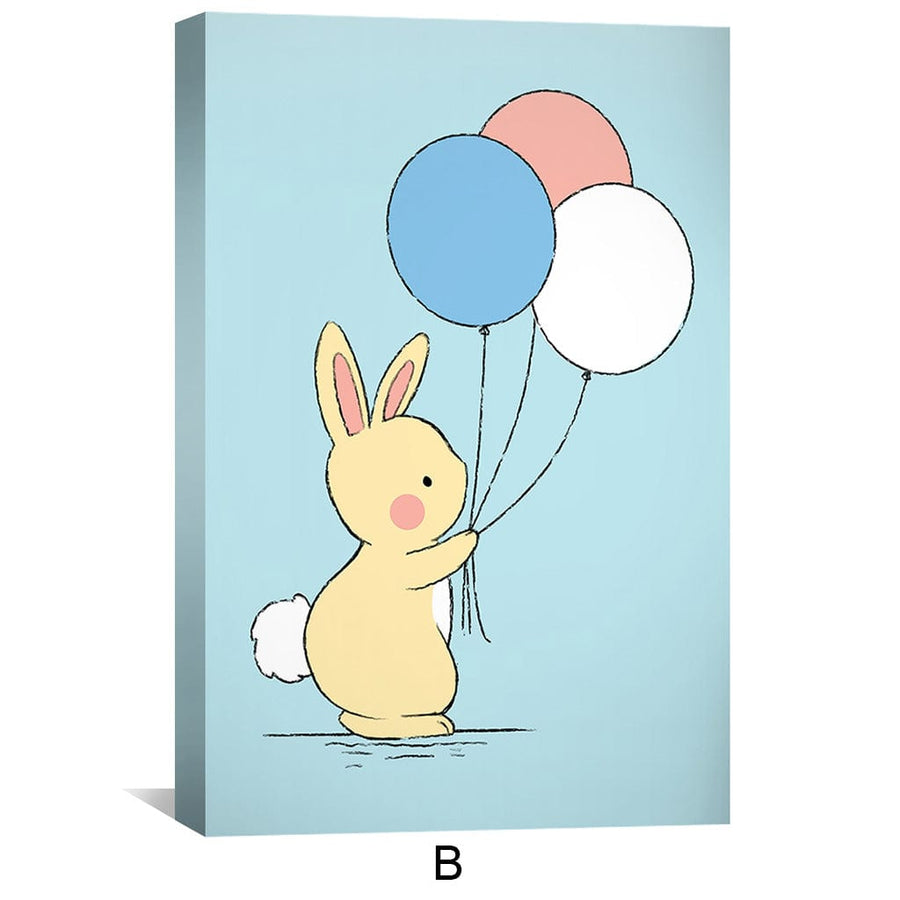 Bunny Tales Canvas Art B / 12 x 18in / Canvas Clock Canvas