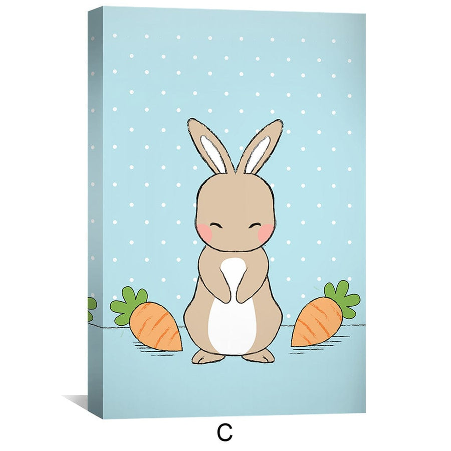Bunny Tales Canvas Art C / 12 x 18in / Canvas Clock Canvas