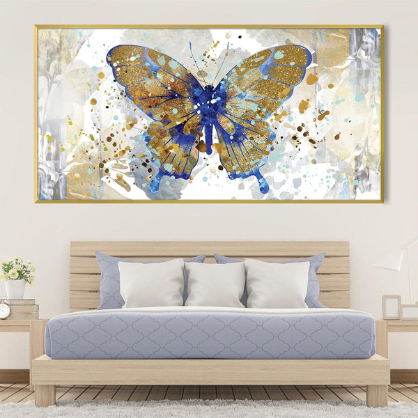 Butterfly Abstract Canvas Art Clock Canvas
