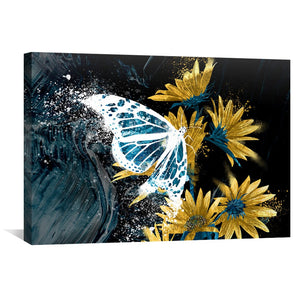 Butterfly Abstraction Canvas Art Clock Canvas