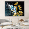 Butterfly Abstraction Canvas Art Clock Canvas