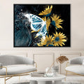 Butterfly Abstraction Canvas Art Clock Canvas