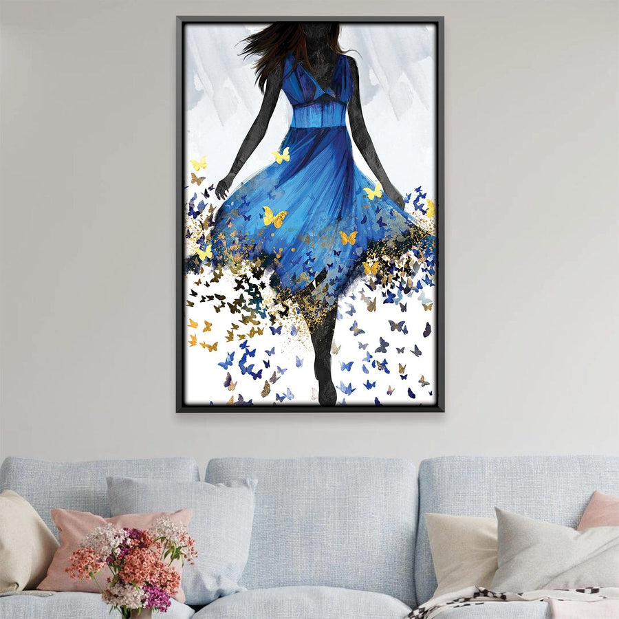Butterfly Dress Canvas Art Clock Canvas