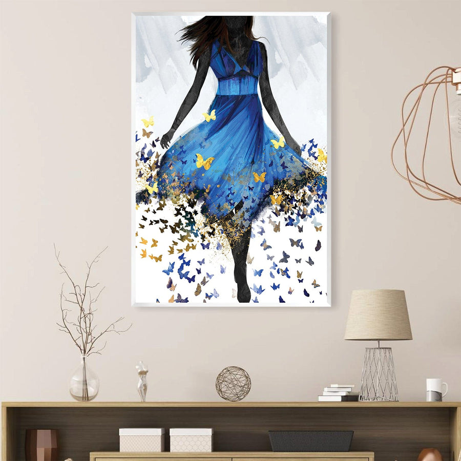 Butterfly Dress Canvas Art Clock Canvas