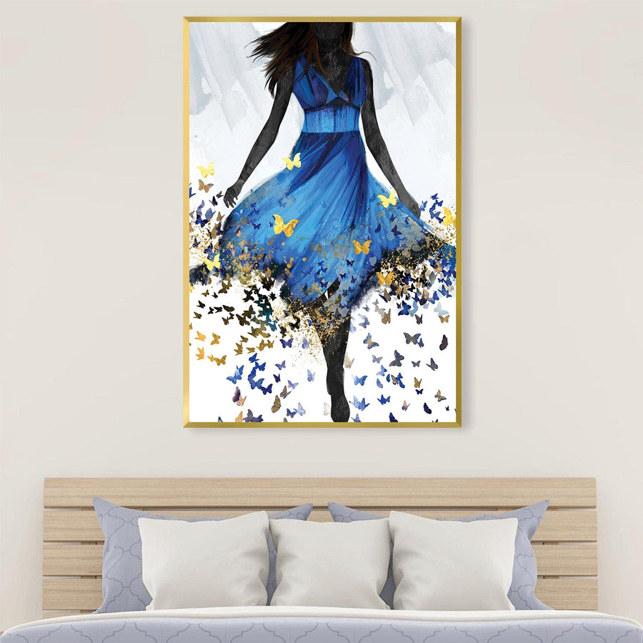 Butterfly Dress Canvas Art Clock Canvas