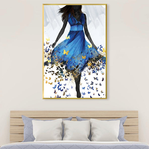 Butterfly Dress Canvas Art Clock Canvas