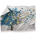 Butterfly Leaves Blanket Blanket 30 x 40in Clock Canvas