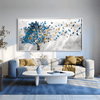 Butterfly Leaves Canvas Art Clock Canvas