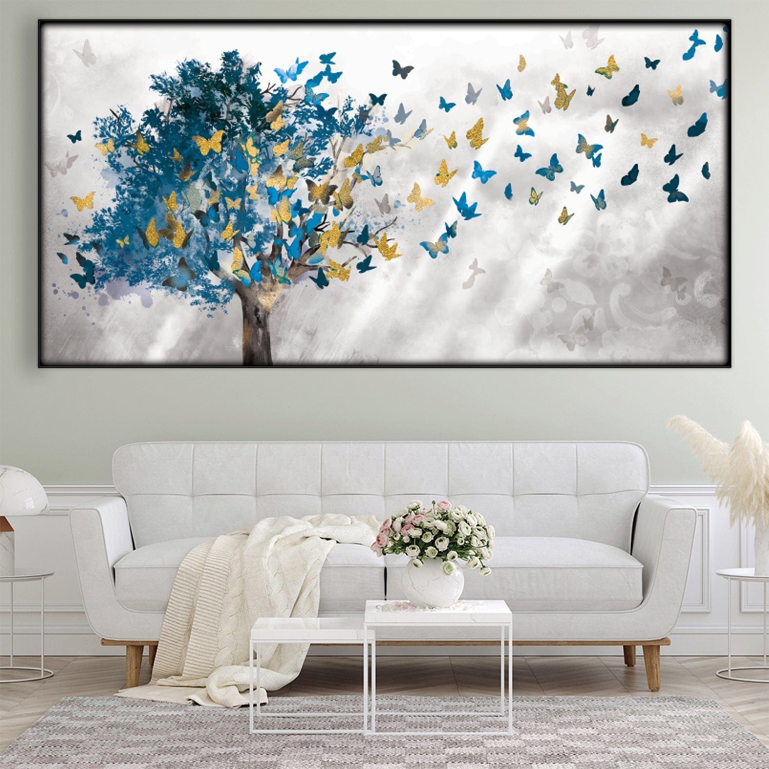 Butterfly Leaves Easy Build Frame Easy Build Frame & Fabric Print / 40 x 20in product thumbnail