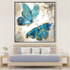 Butterfly Love Easy Build Frame Art Easy Build Frame & Fabric Print / 24 x 24in Clock Canvas
