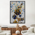 Butterfly Rose Canvas Art Clock Canvas