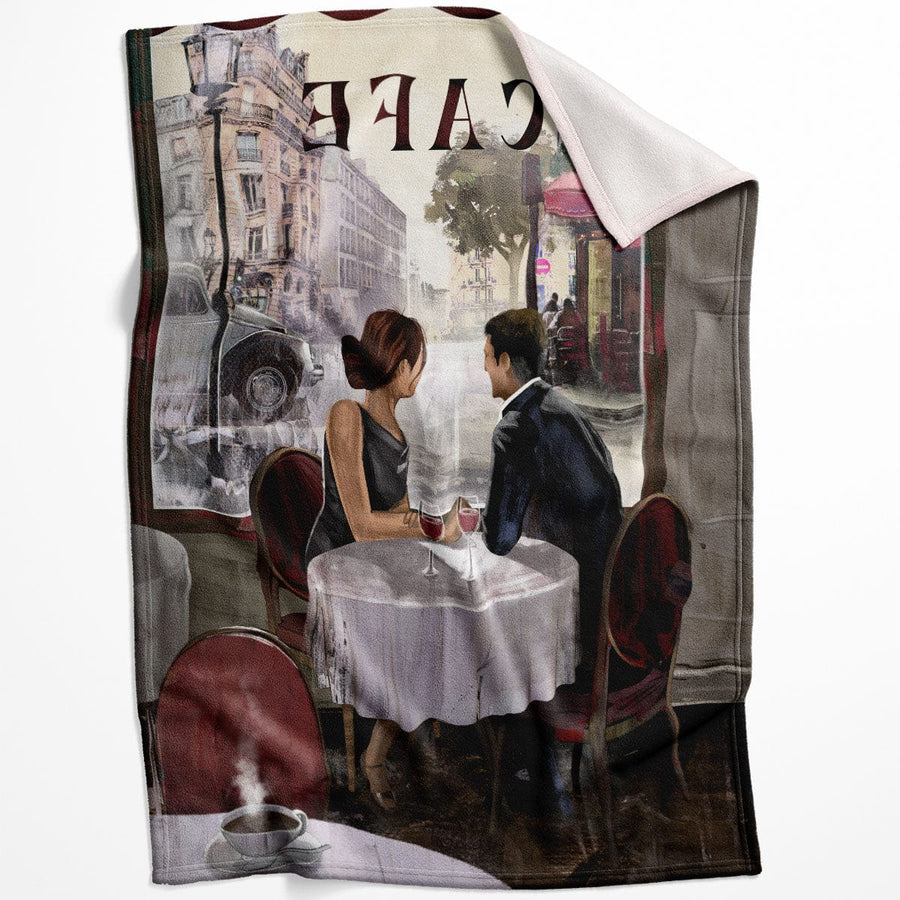 Cafe Love Blanket Blanket 75 x 100cm Clock Canvas