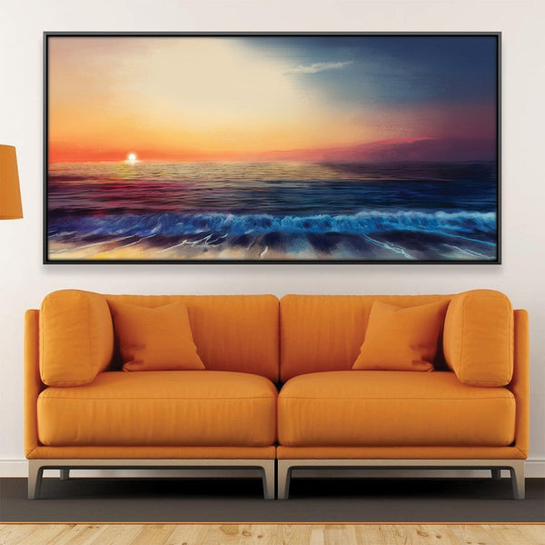 Calm Shores Canvas - Single Panel Art 50 x 25cm / Framed Prints Clock Canvas