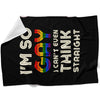 Can't Think Straight Blanket Blanket 75 x 100cm Clock Canvas