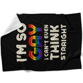 Can't Think Straight Blanket Blanket 75 x 100cm Clock Canvas
