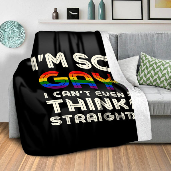 Can't Think Straight Blanket Blanket Clock Canvas