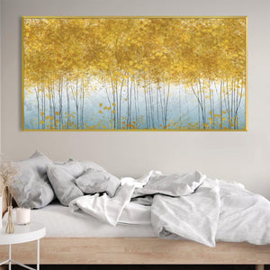 Canopy Of Yellow Canvas Art Clock Canvas