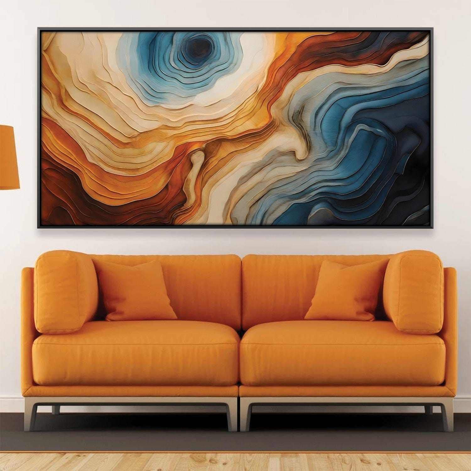 Canyon Abstract Canvas Art Clock Canvas