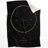 Capricorn Traits Gold Blanket Blanket 75 x 100cm Clock Canvas