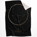Capricorn Traits Gold Blanket Blanket 75 x 100cm Clock Canvas