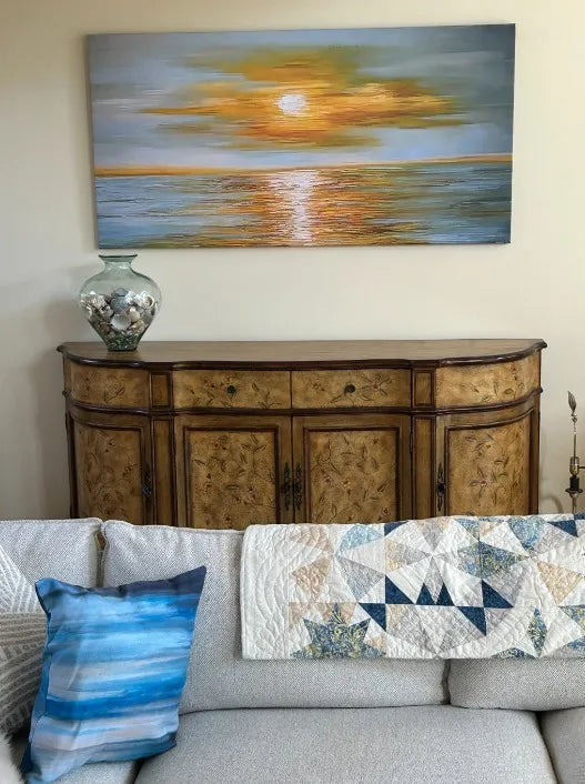 Clock Canvas wall art in Angela B.'s home