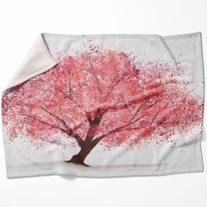 Cherry Blossom Simplicity Blanket Blanket 75 x 100cm Clock Canvas