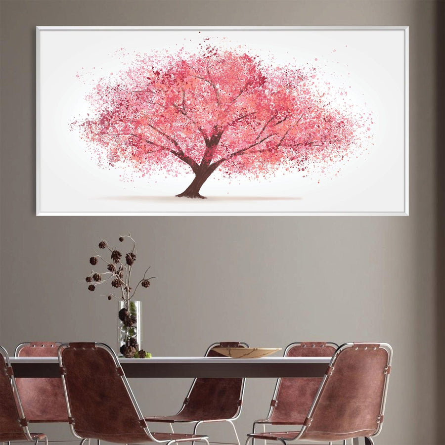 Cherry Blossom Simplicity Canvas Art Clock Canvas