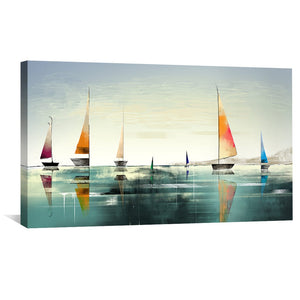 Chromatic Voyage Canvas Art Clock Canvas