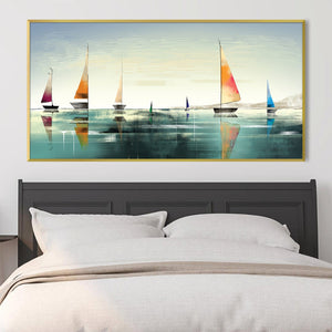 Chromatic Voyage Canvas Art Clock Canvas